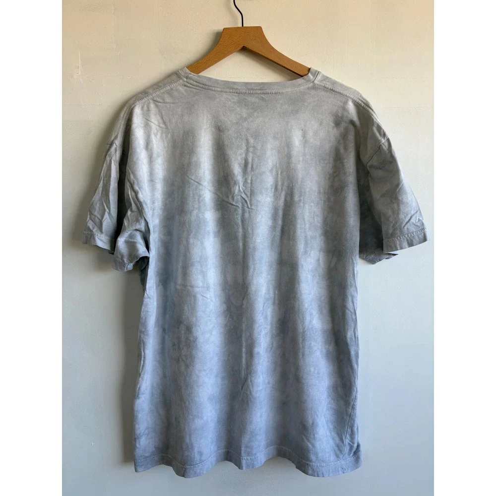 Levis Mens XL Indigo 73 Motorcycle Graphic Tie Dye T-Shirt Grey Biker Tee